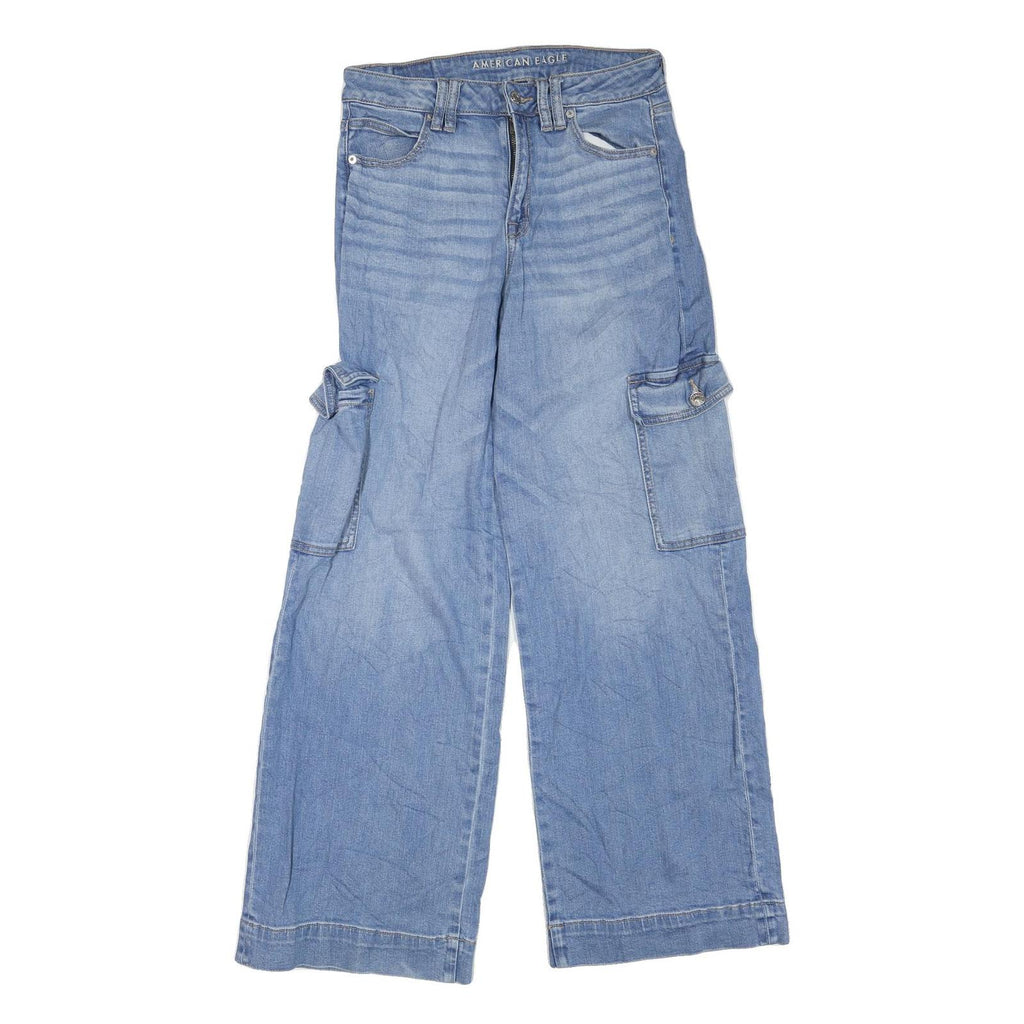 AMERICAN EAGLE Womens Jeans Blue Regular Straight Denim Light W30 L31 Cargo