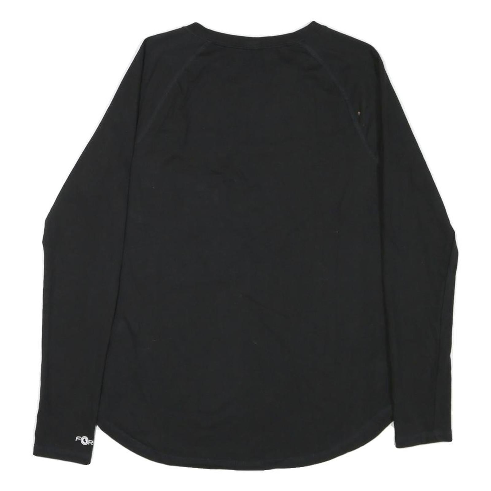 CARHARTT Womens Black Long Sleeve Crew Neck Relaxed Fit M Cotton Blend T-Shirt