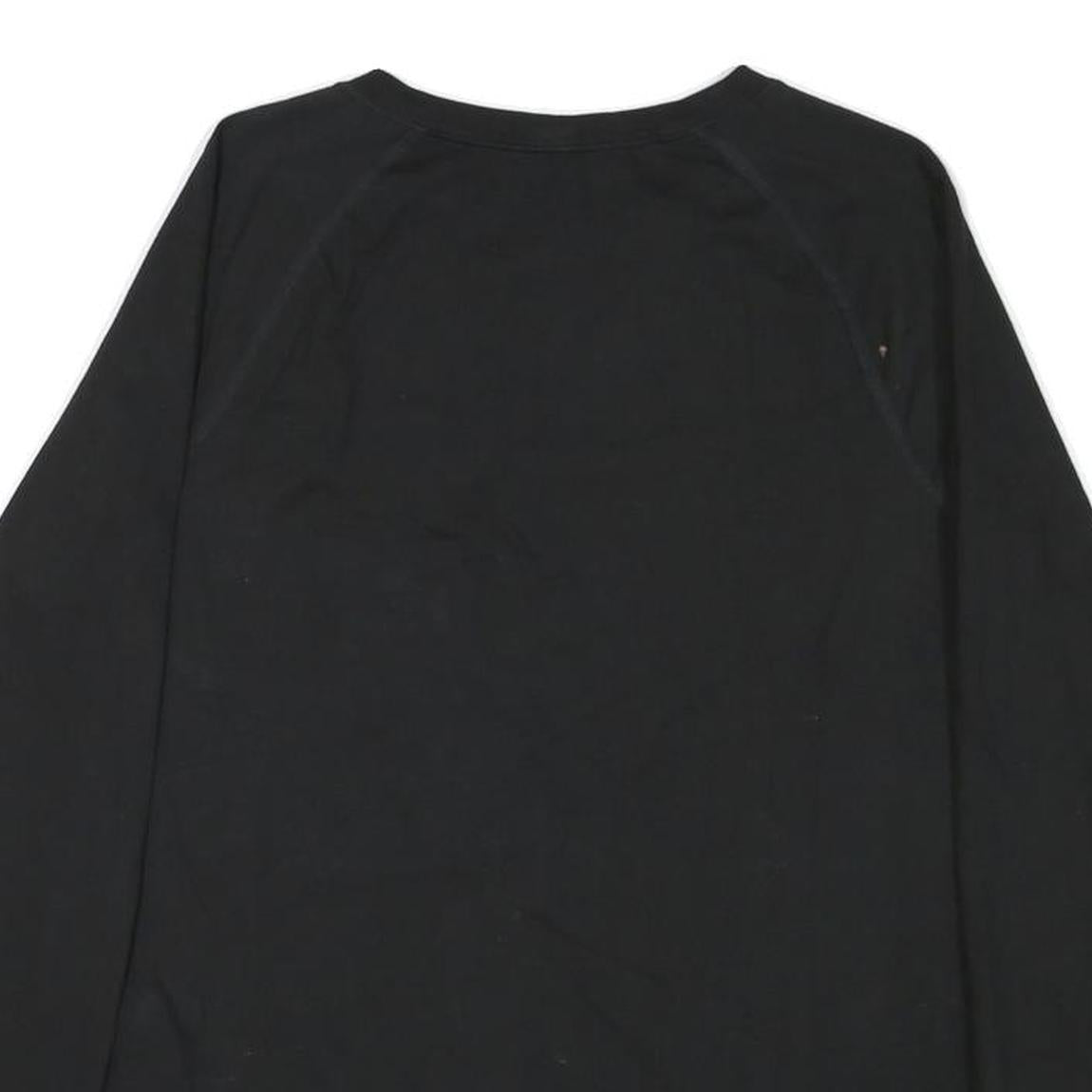 CARHARTT Womens Black Long Sleeve Crew Neck Relaxed Fit M Cotton Blend T-Shirt