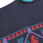 AU SPORTSWEAR Womens Navy Blue Cardinal Bird Crew Neck M Cotton Blend Sweatshirt