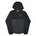 ADIDAS Mens Black & Grey Zip Jacket XS Polyester Blend Plain Hooded