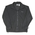 FILA Mens Black Zip Jacket L Polyester Plain Casual Sportswear Outerwear