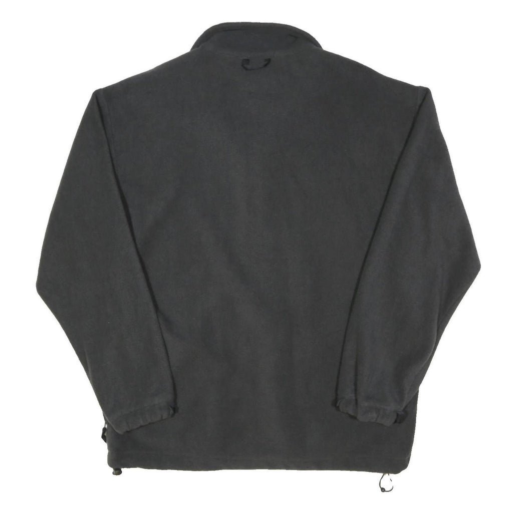 FILA Mens Black Zip Jacket L Polyester Plain Casual Sportswear Outerwear