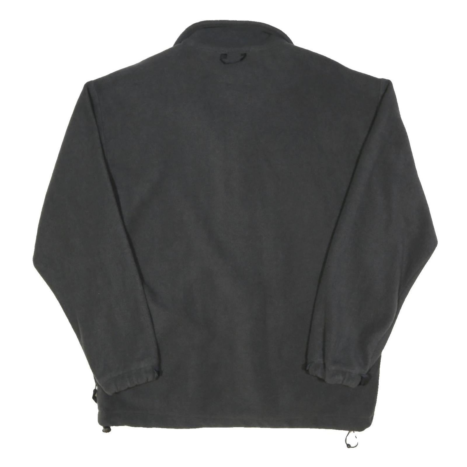FILA Mens Black Zip Jacket L Polyester Plain Casual Sportswear Outerwear