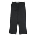 DICKIES Mens Polyester Blend Black Classic Straight Trousers W32 L30 Workwear