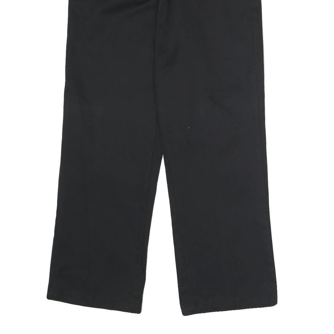 DICKIES Mens Polyester Blend Black Classic Straight Trousers W32 L30 Workwear