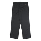 DICKIES Mens Polyester Blend Black Classic Straight Trousers W32 L30 Workwear