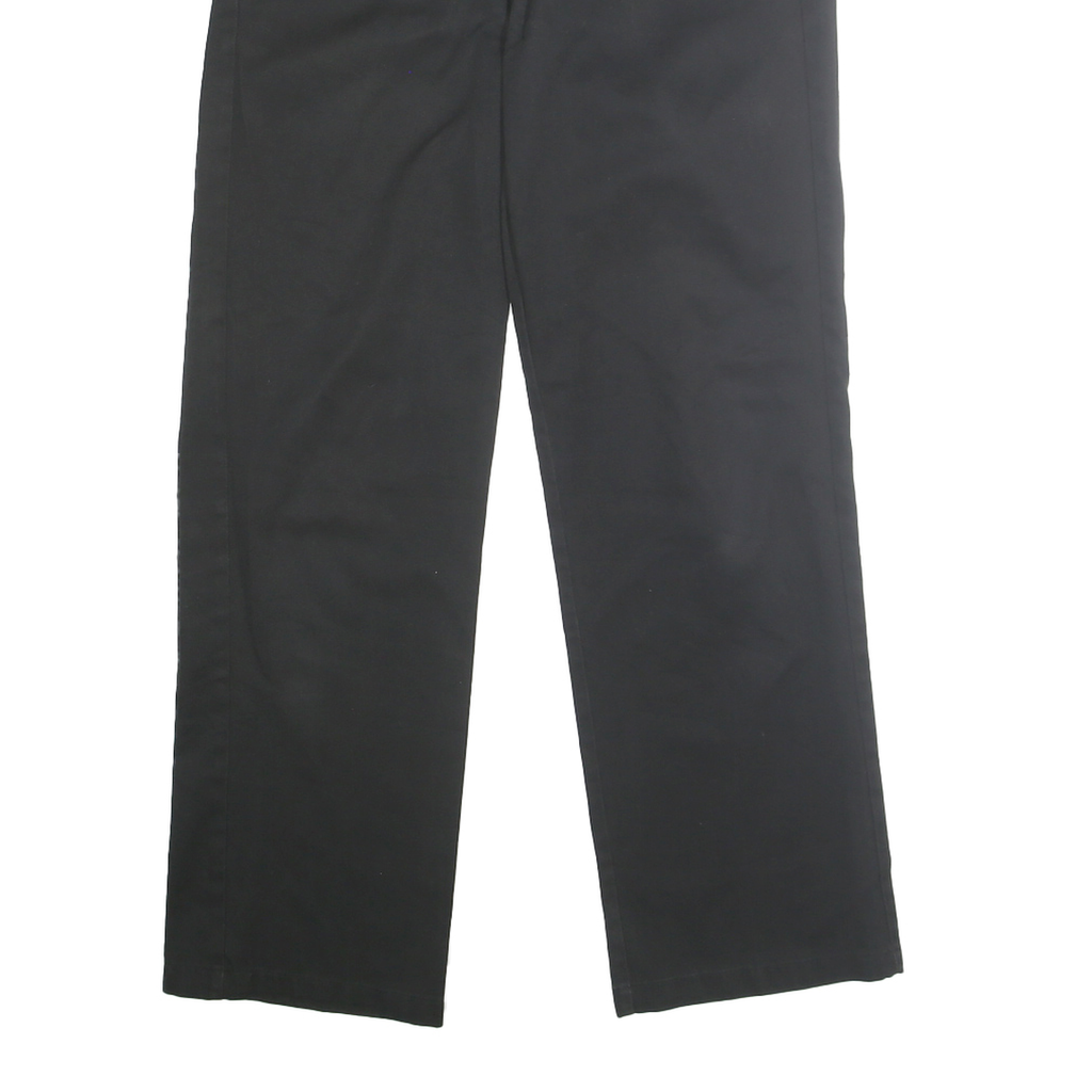 DICKIES Mens Classic Black Polyester Blend Trousers W31 L31 Zip Closure