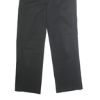 DICKIES Mens Classic Black Polyester Blend Trousers W31 L31 Zip Closure