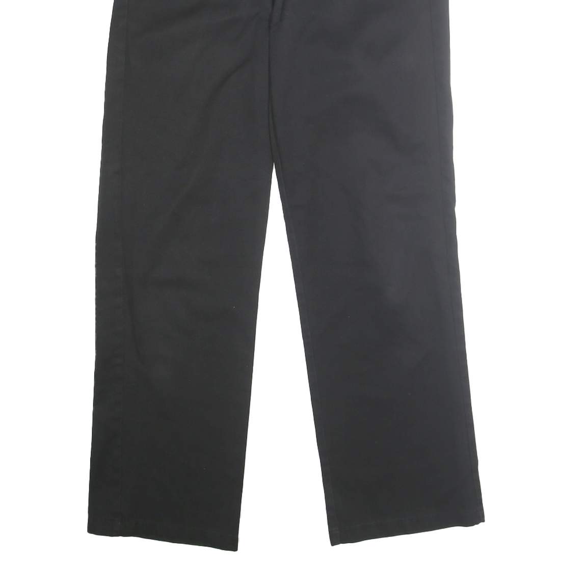 DICKIES Mens Classic Black Polyester Blend Trousers W31 L31 Zip Closure
