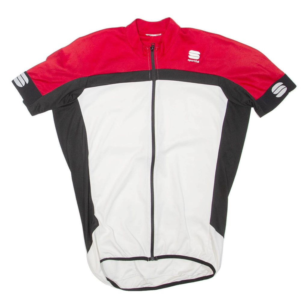 SPORTFUL Cycling Mens T-Shirt Red High Neck M