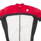 SPORTFUL Cycling Mens T-Shirt Red High Neck M