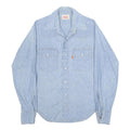 LEVI'S Womens Blue Cotton Denim Shirt S Casual Button-Up Long Sleeve Western