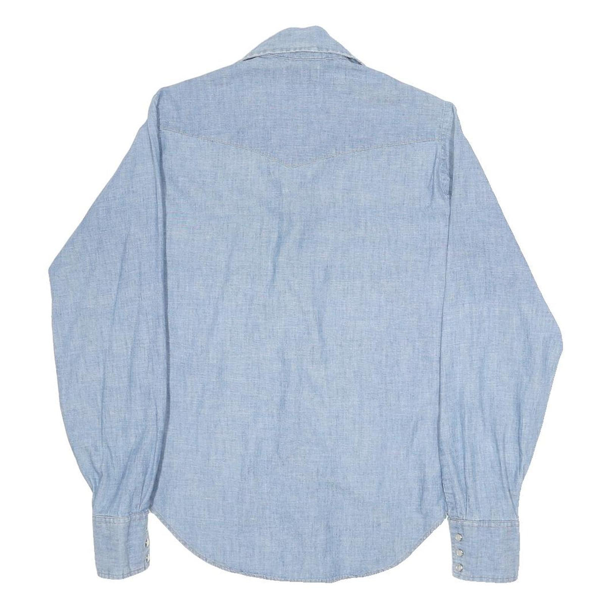 LEVI'S Womens Blue Cotton Denim Shirt S Casual Button-Up Long Sleeve Western