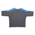 NIKE Mens Grey & Blue Cotton Blend Crew Neck XL Sweatshirt Logo Print