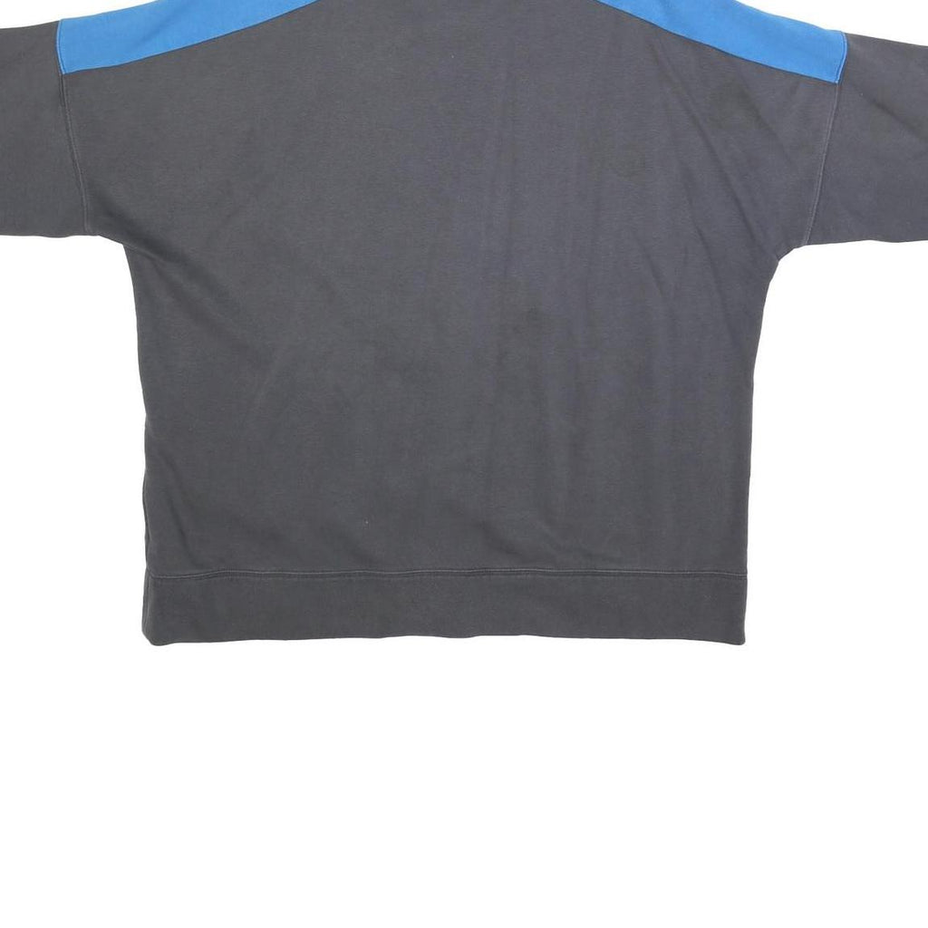 NIKE Mens Grey & Blue Cotton Blend Crew Neck XL Sweatshirt Logo Print