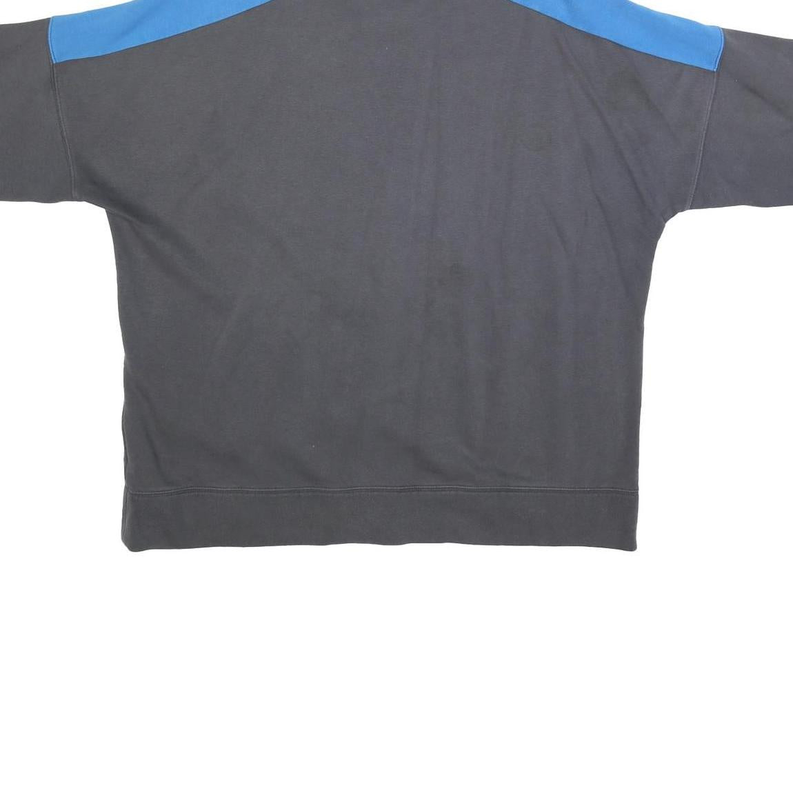 NIKE Mens Grey & Blue Cotton Blend Crew Neck XL Sweatshirt Logo Print