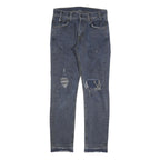 LEVI'S 505C Womens Jeans Blue Classic Straight Denim Medium W26 L27 Distressed