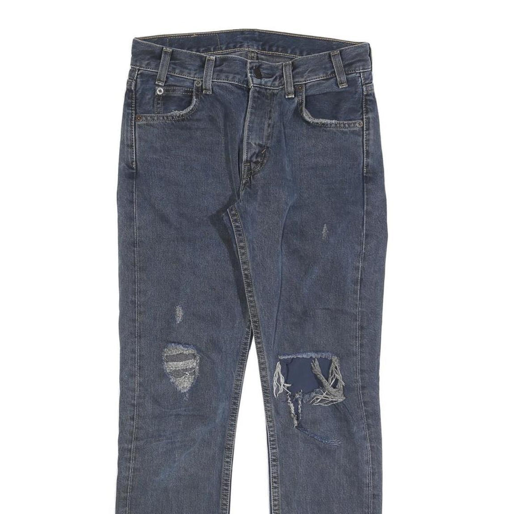 LEVI'S 505C Womens Jeans Blue Classic Straight Denim Medium W26 L27 Distressed