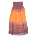 MONSOON Womens Orange & Purple Day Dress Polyester Printed Sleeveless Midi Size