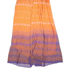 MONSOON Womens Orange & Purple Day Dress Polyester Printed Sleeveless Midi Size
