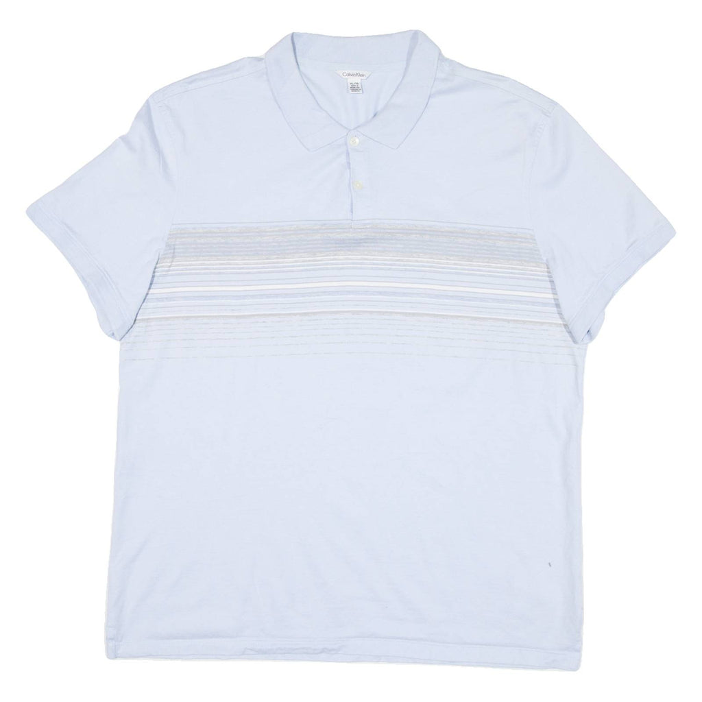 CALVIN KLEIN Womens Polo Shirt Blue XL