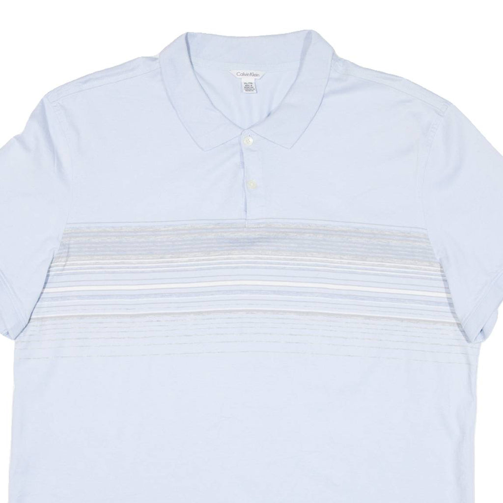 CALVIN KLEIN Womens Polo Shirt Blue XL
