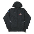 NIKE Mens Black Barons Track Jacket M Polyester Blend Zip Hooded Plain Sport