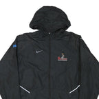 NIKE Mens Black Barons Track Jacket M Polyester Blend Zip Hooded Plain Sport