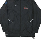 NIKE Mens Black Barons Track Jacket M Polyester Blend Zip Hooded Plain Sport