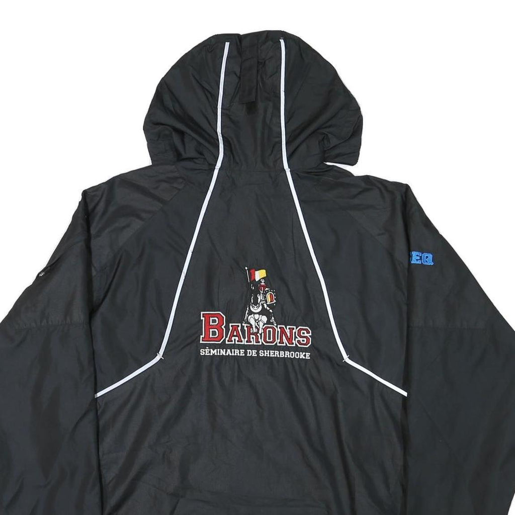 NIKE Mens Black Barons Track Jacket M Polyester Blend Zip Hooded Plain Sport