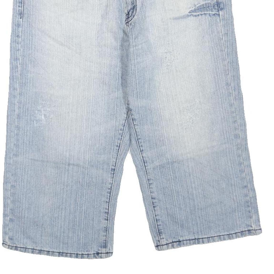 Mens Light Blue Denim Cotton Blend Casual Shorts M W32 Comfortable Fit