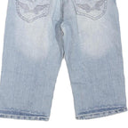 Mens Light Blue Denim Cotton Blend Casual Shorts M W32 Comfortable Fit