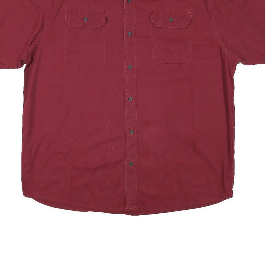 WRANGLER Mens Red Casual Shirt XL Cotton Blend Workwear Button Shirt