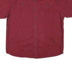 WRANGLER Mens Red Casual Shirt XL Cotton Blend Workwear Button Shirt