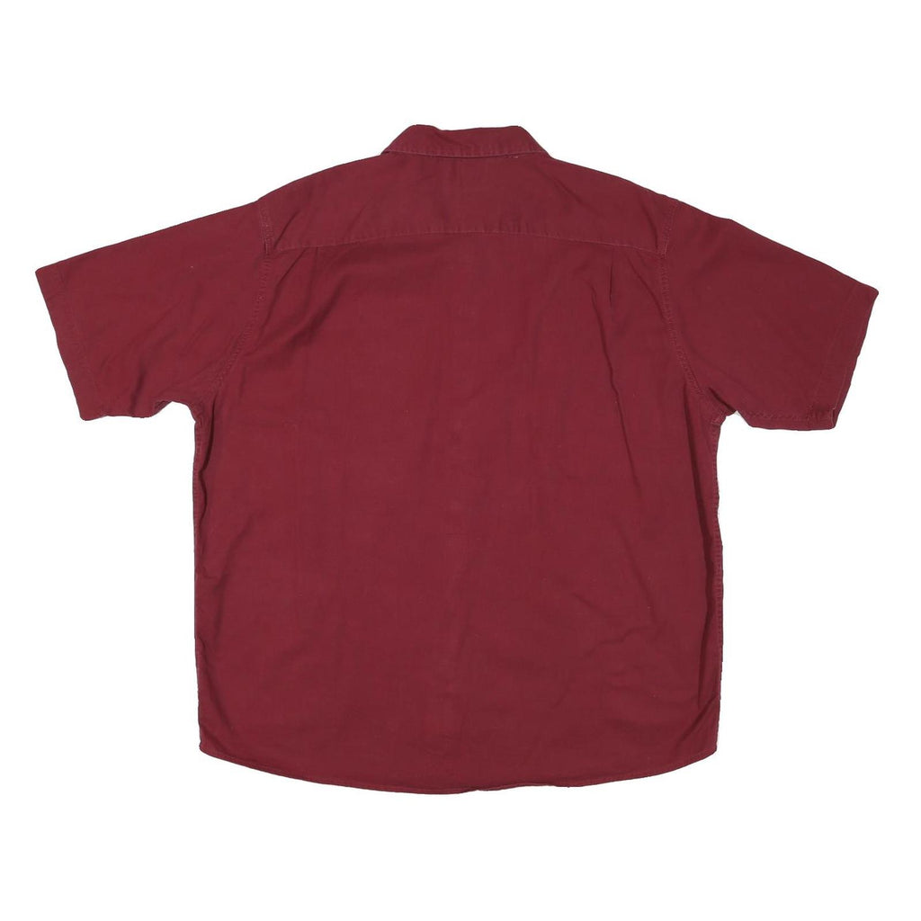 WRANGLER Mens Red Casual Shirt XL Cotton Blend Workwear Button Shirt