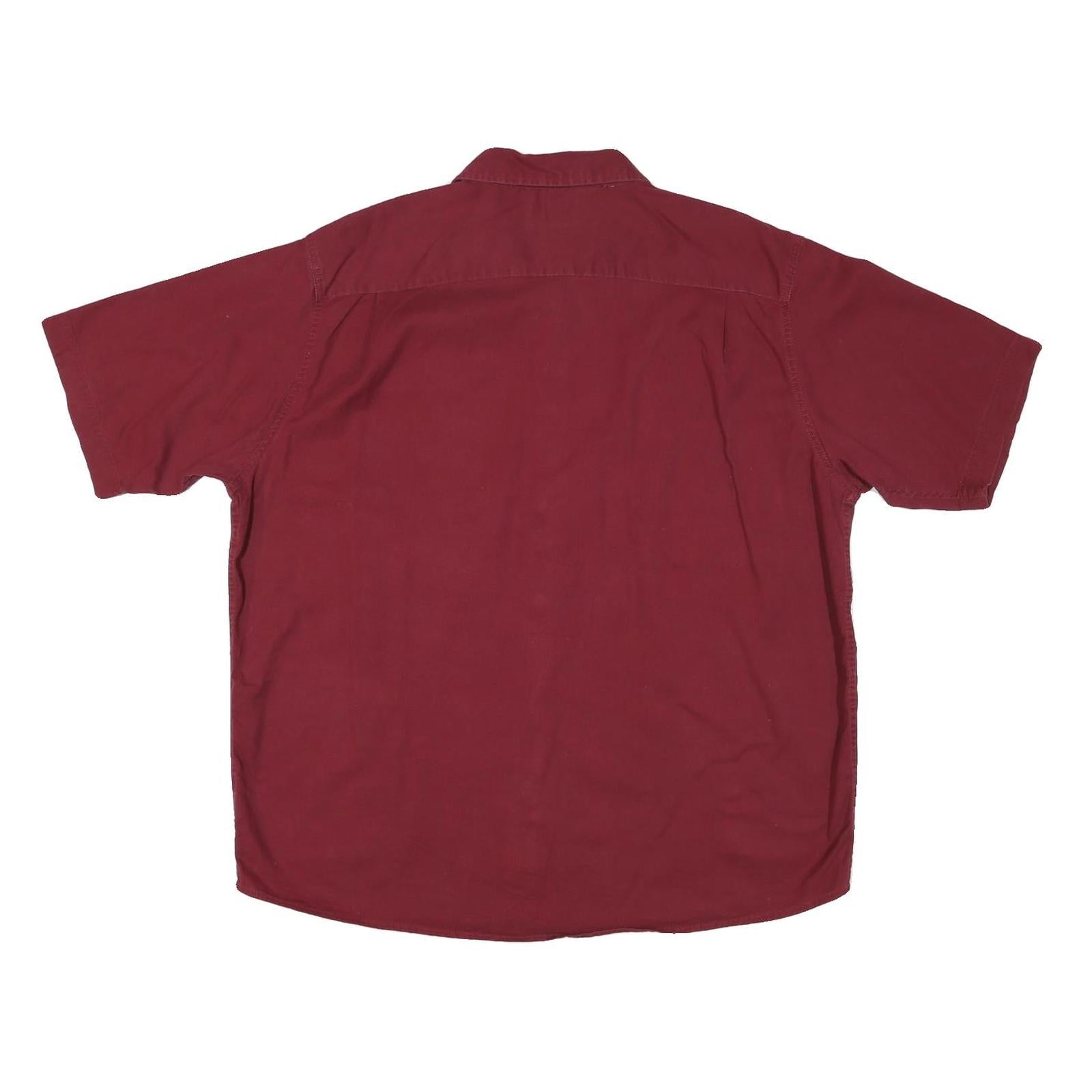 WRANGLER Mens Red Casual Shirt XL Cotton Blend Workwear Button Shirt