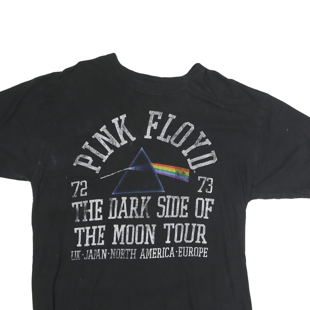 PINK FLOYD Mens Black The Dark Side Of The Moon Tour Graphic T-Shirt XL Short