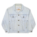 LEVI'S Womens Blue Cotton Denim Jacket S Button Closure Classic Fit Casual