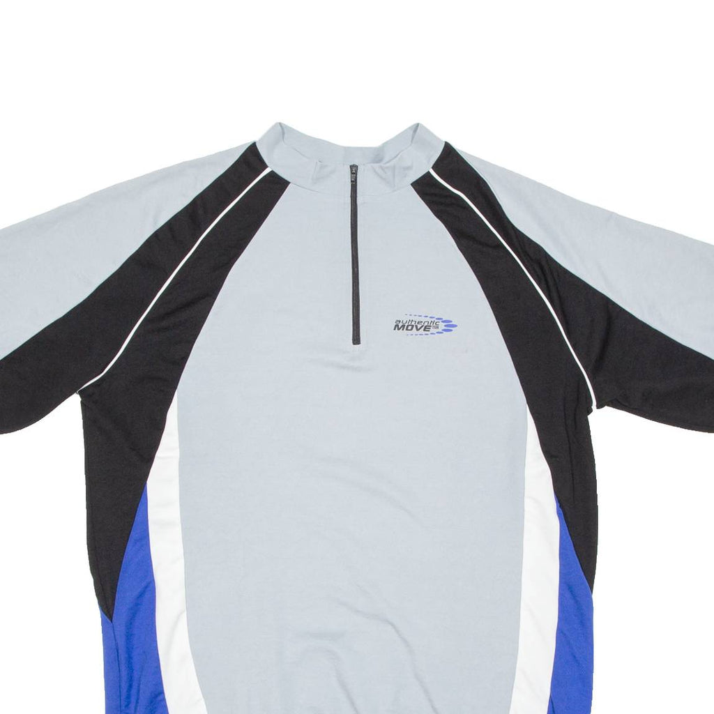 Cycling Mens Jersey Grey 1/4 Zip L