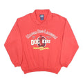 DOCKERS Mens Red Major Big League Baseball Collared S Cotton Sweatshirt