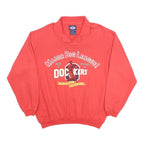 DOCKERS Mens Red Major Big League Baseball Collared S Cotton Sweatshirt