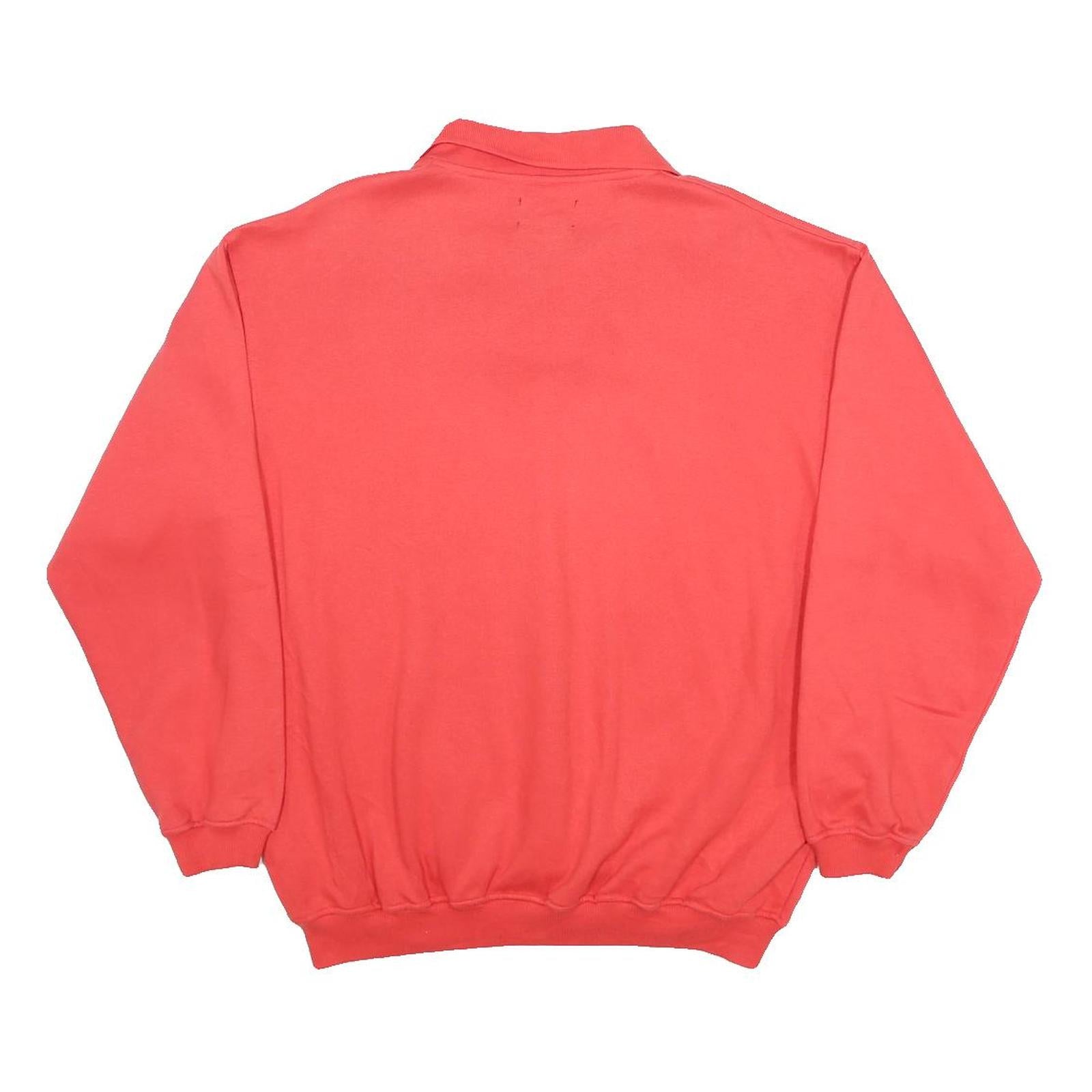 DOCKERS Mens Red Major Big League Baseball Collared S Cotton Sweatshirt