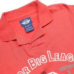 DOCKERS Mens Red Major Big League Baseball Collared S Cotton Sweatshirt
