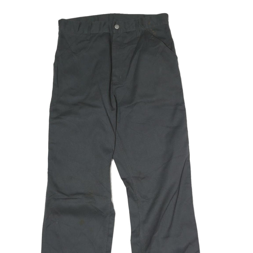 CARHARTT Mens Cotton Black Regular Straight Trousers W33 L30 Workwear Durable