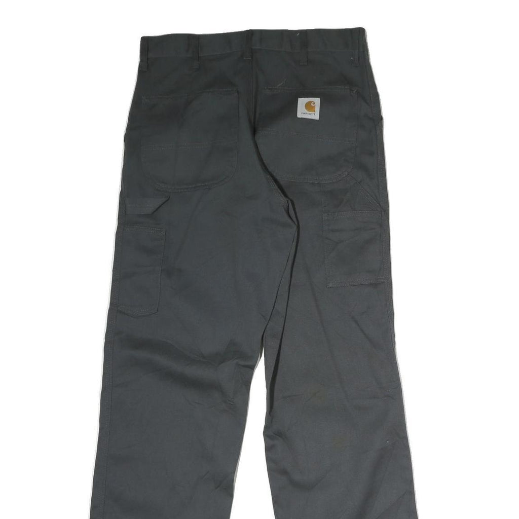 CARHARTT Mens Cotton Black Regular Straight Trousers W33 L30 Workwear Durable