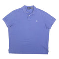 POLO RALPH LAUREN Mens Blue Short Sleeve Plain Polo Shirt XL Cotton Blend