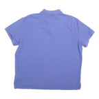 POLO RALPH LAUREN Mens Blue Short Sleeve Plain Polo Shirt XL Cotton Blend