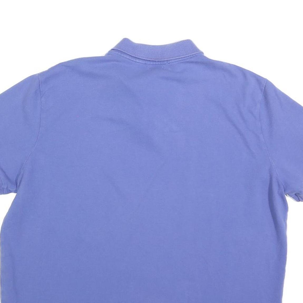 POLO RALPH LAUREN Mens Blue Short Sleeve Plain Polo Shirt XL Cotton Blend