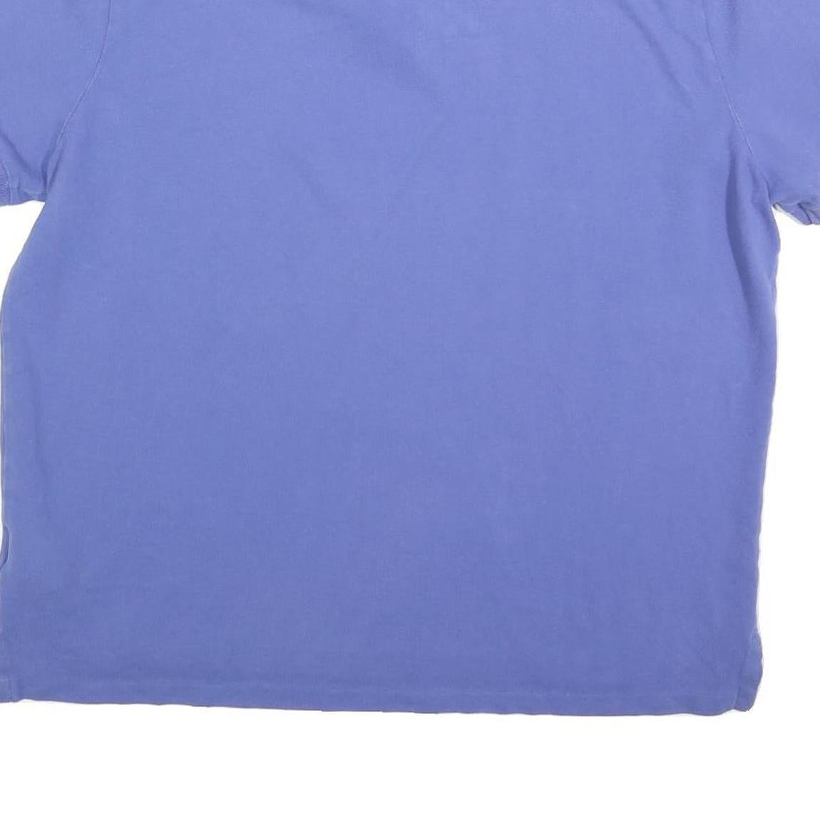 POLO RALPH LAUREN Mens Blue Short Sleeve Plain Polo Shirt XL Cotton Blend